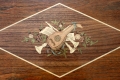 Marquetry on lid